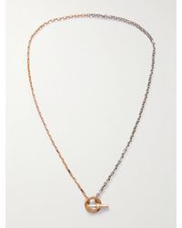 Bottega Veneta - Sterling Silver And Gold-plated Necklace - Lyst