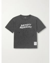 Satisfy - Logo-Print Distressed Mothtech Cotton-Jersey T-Shirt - Lyst