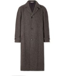 AURALEE - Wool, Alpaca And Silk-Blend Tweed Coat - Lyst