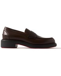 Christian Louboutin - Urbino Moc Leather Penny Loafers - Lyst