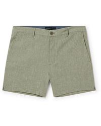 Club Monaco - Jax Straight-leg Pinstriped Linen-blend Shorts - Lyst