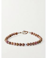 Mikia - Circle8 Sterling, Tourmaline Cat's Eye And Charoite Beaded Bracelet - Lyst