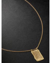 Elhanati - Palma Tag Gold Diamond Pendant Necklace - Lyst