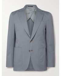 Canali - Kei Unstructured Cotton-blend Suit Jacket - Lyst