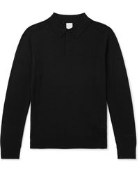 Paul Smith - Logo-Embroidered Wool Polo Shirt - Lyst