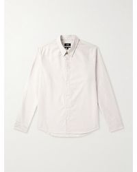 A.P.C. - Greg gestreiftes Hemd aus Baumwoll-Oxford mit Button-Down-Kragen - Lyst
