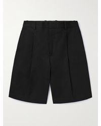 Jil Sander - Shorts a gamba larga in tela di cotone con pinces - Lyst