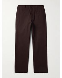 Jil Sander - Wide-Leg Logo-Appliquéd Cotton-Canvas Trousers - Lyst