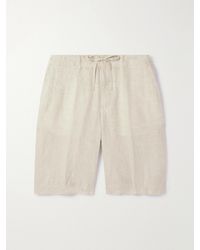 Loro Piana - Straight-Leg Linen Drawstring Bermuda Shorts - Lyst