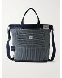 RRL - Striped Denim-Trimmed Cotton-Twill Tote Bag - Lyst