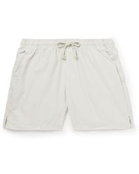 Mens Clothing Shorts Casual shorts Save Khaki Easy Straight-leg Cotton-jacquard Drawstring Shorts in Blue for Men 