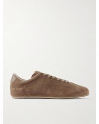 Common Projects - Driving Lo Profile Leather-trimmed Suede Sneakers - Lyst