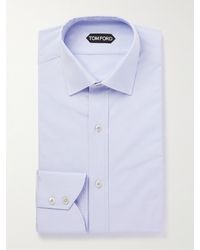 Tom Ford - Hemd aus Baumwollpopeline mit Cutaway-Kragen - Lyst