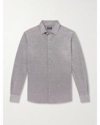 ZEGNA - Silk, Linen And Cotton-Blend Shirt - Lyst