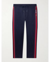 Moncler - Straight-Leg Striped Tech-Jersey Sweatpants - Lyst