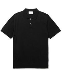Handvaerk Mercerised Pima Cotton Polo Shirt - Black