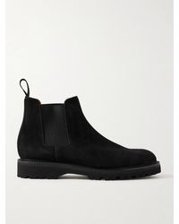 John Lobb - Lawry New Standard Suede Chelsea Boots - Lyst