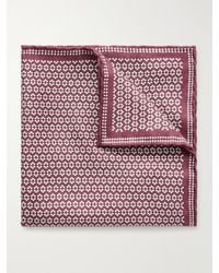 Brunello Cucinelli - Printed Silk Pocket Square - Lyst