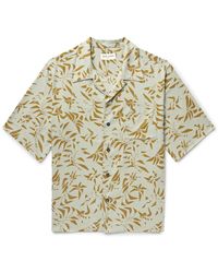 Saint Laurent - Camp-collar Printed Lyocell And Cotton-blend Twill Shirt - Lyst