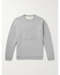 Loewe - Sweatshirt aus Baumwoll-Jersey mit Logostickerei - Lyst