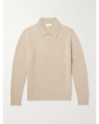 MR P. - Ribbed Cashmere Polo Shirt - Lyst