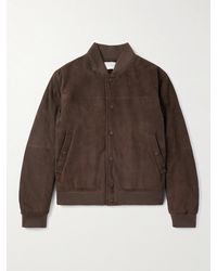 Gabriela Hearst - Greg Slim-Fit Padded Suede Bomber Jacket - Lyst