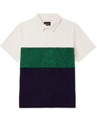 Howlin' - Striped Cotton-blend Terry Polo Shirt - Lyst