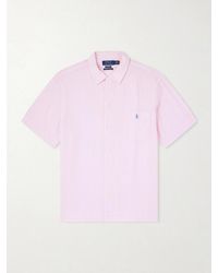 Polo Ralph Lauren - Logo-Embroidered Checked Linen And Cotton-Blend Shirt - Lyst