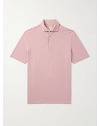 Fedeli - Slim-Fit Cotton-Piqué Polo Shirt - Lyst