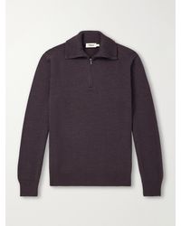 Altea - Half-Zip Virgin Wool Sweater - Lyst