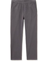 Barena - Tapered Garment-dyed Stretch Cotton-gabardine Trousers - Lyst