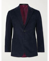 Richard James - Slim-fit Double-breasted Cotton-needlecord Suit Jacket - Lyst
