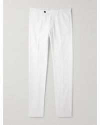 Massimo Alba - Winch2 Slim-Fit Straight-Leg Cotton And Linen-Blend Trousers - Lyst