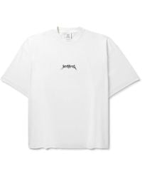 Vetements - Logo-print Cotton-jersey T-shirt - Lyst