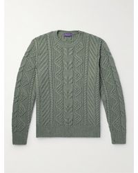 Ralph Lauren Purple Label - Pullover aus Kaschmir in Zopfstrick - Lyst