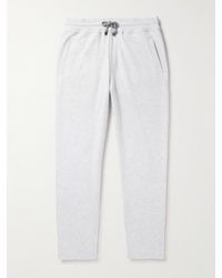 Brunello Cucinelli - Straight-leg Cotton-blend Jersey Sweatpants - Lyst
