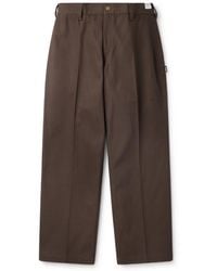 Neighborhood - Wp Wide-Leg Logo-Appliquéd Gabardine Trousers - Lyst