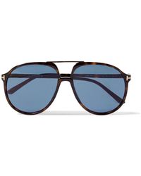 Tom Ford - Archie Aviator-style Tortoiseshell Acetate Sunglasses - Lyst