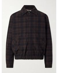 Jeanerica - Jean Brown Checked Cotton and Wool-Blend Jacket - Lyst
