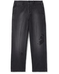 Visvim - Crash Straight-Leg Distressed Cotton-Twill Chinos - Lyst