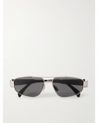 Celine - Aviator-style Silver-tone Sunglasses - Lyst