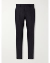 Sunspel - Straight-Leg Stretch Wool-Blend Flannel Trousers - Lyst