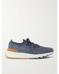 Brunello Cucinelli - Runners in Chiné Cotton Knit - Lyst