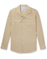 Brunello Cucinelli - Camp-collar Linen Shirt - Lyst