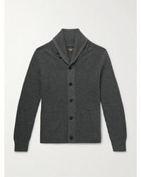 RRL - Shawl-Collar Waffle-Knit Cashmere Cardigan - Lyst