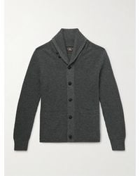 RRL - Shawl-Collar Waffle-Knit Cashmere Cardigan - Lyst