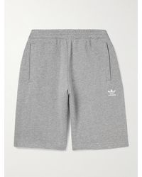 adidas Originals - Essential Straight-leg Logo-embroidered Cotton-jersey Shorts - Lyst