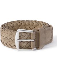 Loro Piana - 4Cm Woven Suede Belt - Lyst