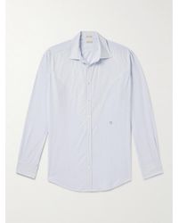 Massimo Alba - Genova Striped Cotton-poplin Shirt - Lyst