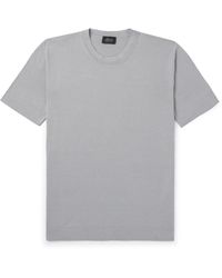 Brioni - Cotton And Silk-blend T-shirt - Lyst